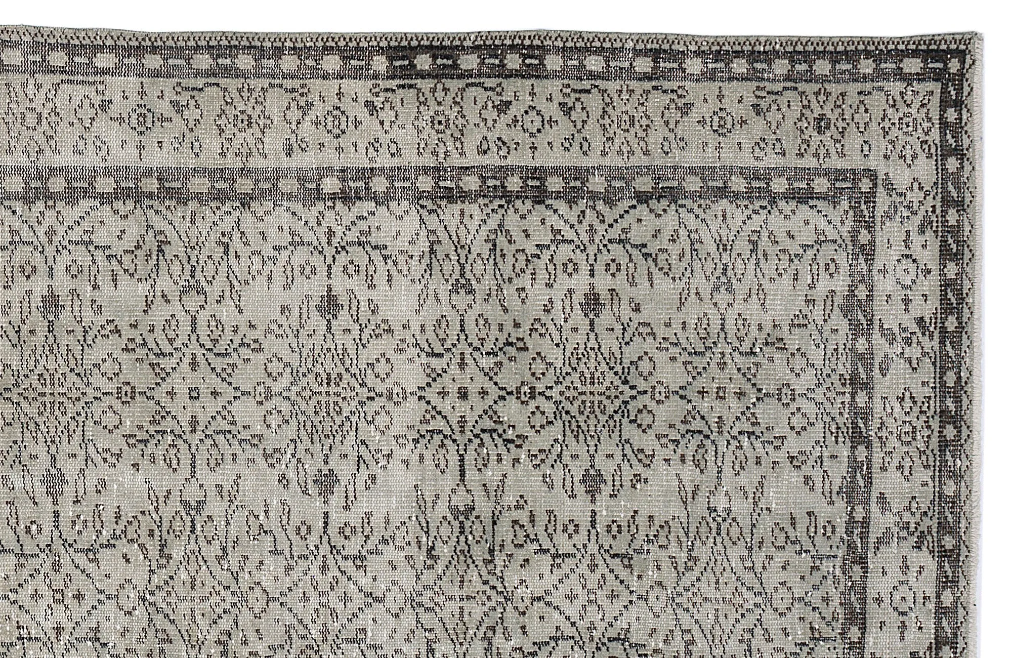Retro Design Beige Over Dyed Vintage Rug 5'5'' x 8'12'' ft 164 x 274 cm