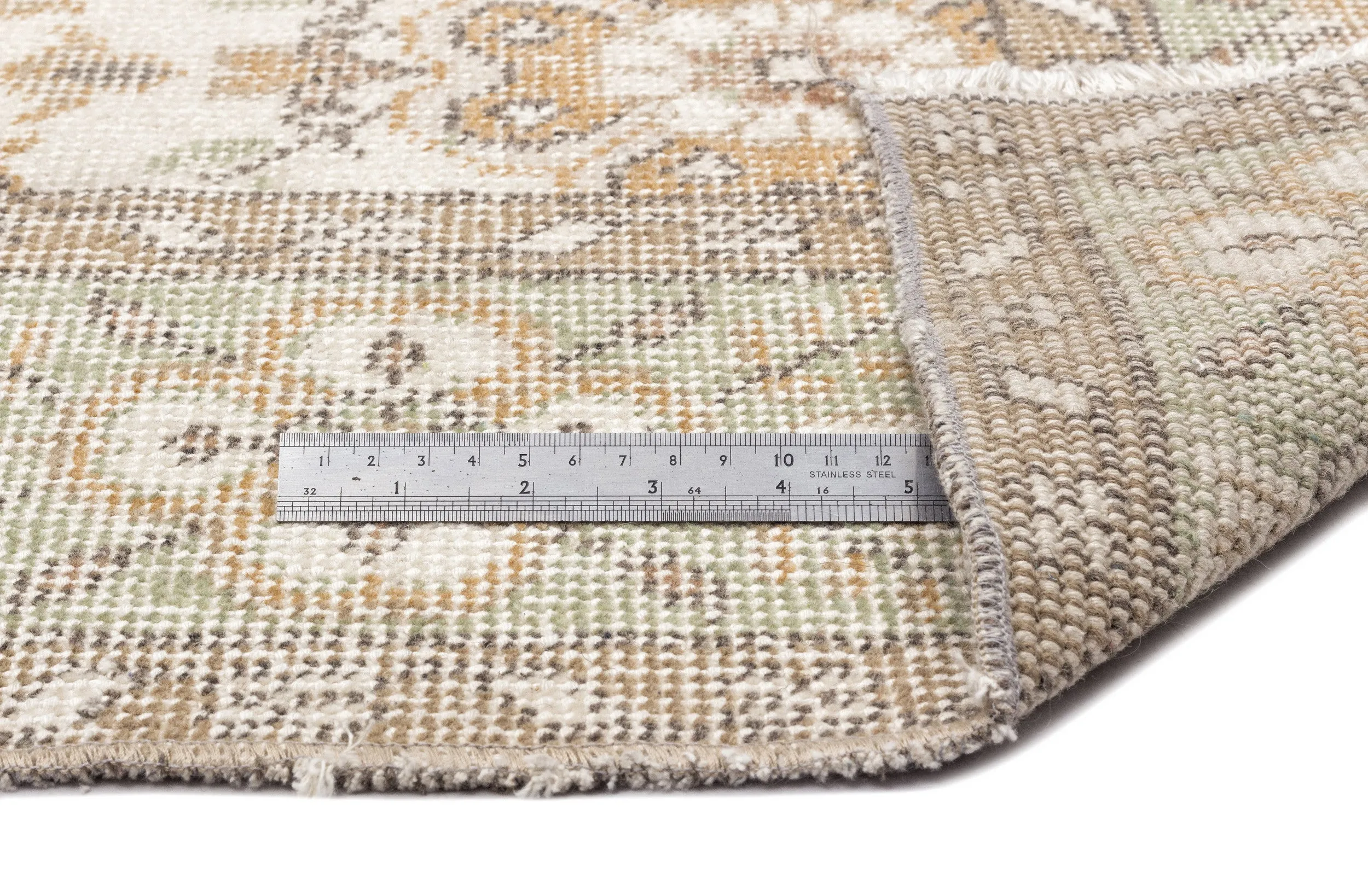 Retro Design Beige Over Dyed Vintage Rug 6'1'' x 10'0'' ft 186 x 305 cm