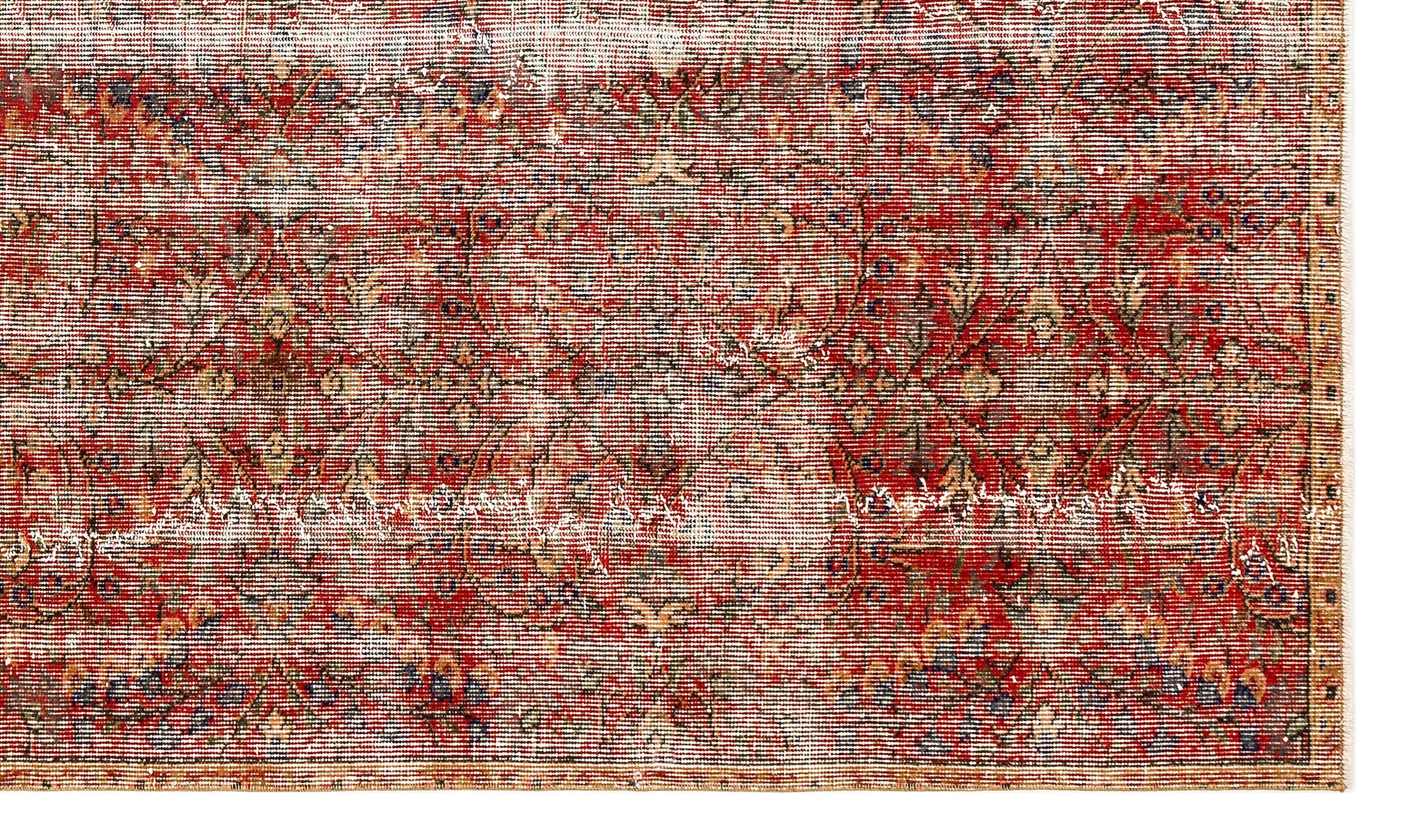 Retro Design Blush Over Dyed Vintage Rug 5'1'' x 8'8'' ft 155 x 264 cm