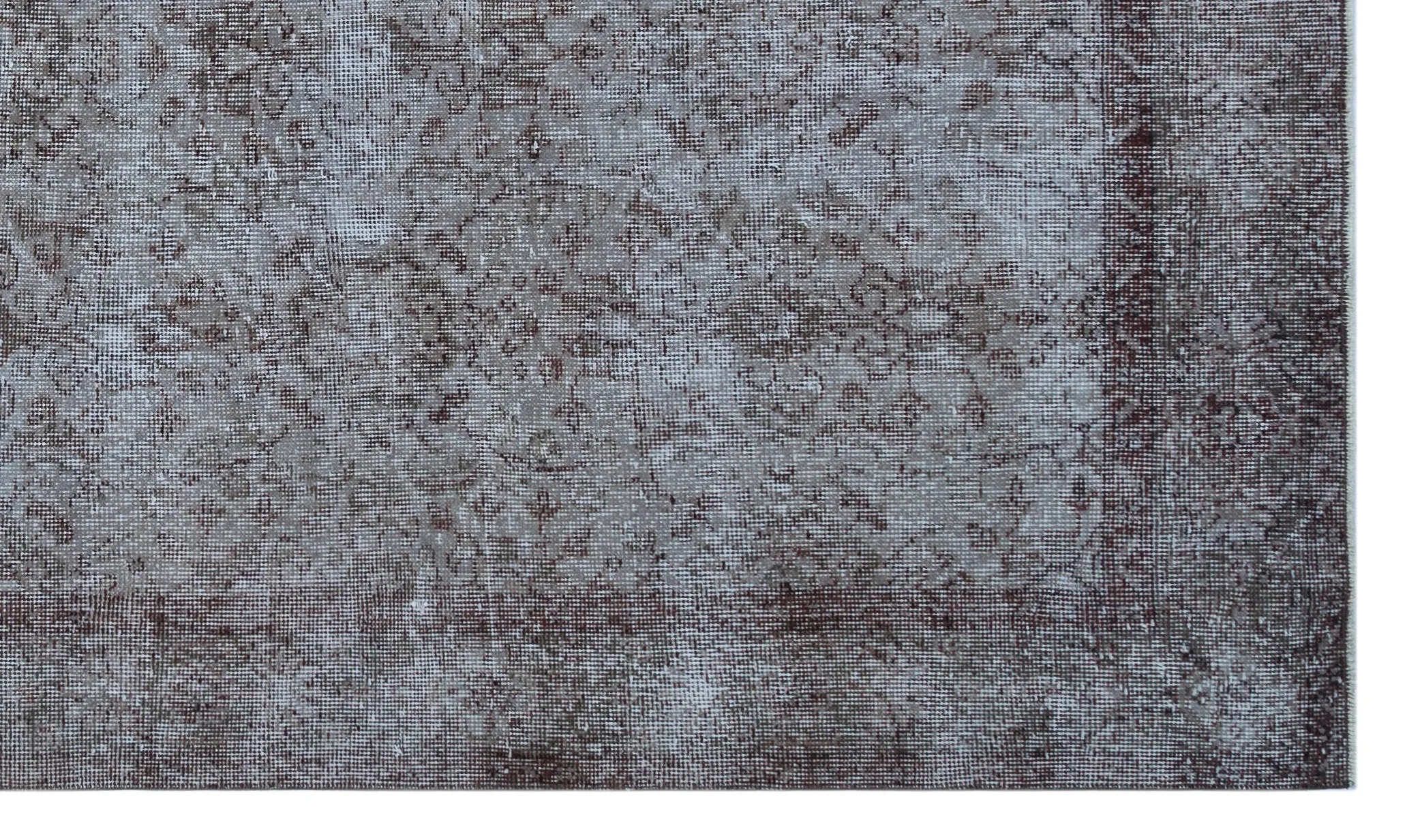 Retro Design Gray Over Dyed Vintage Rug 5'3'' x 9'2'' ft 161 x 279 cm