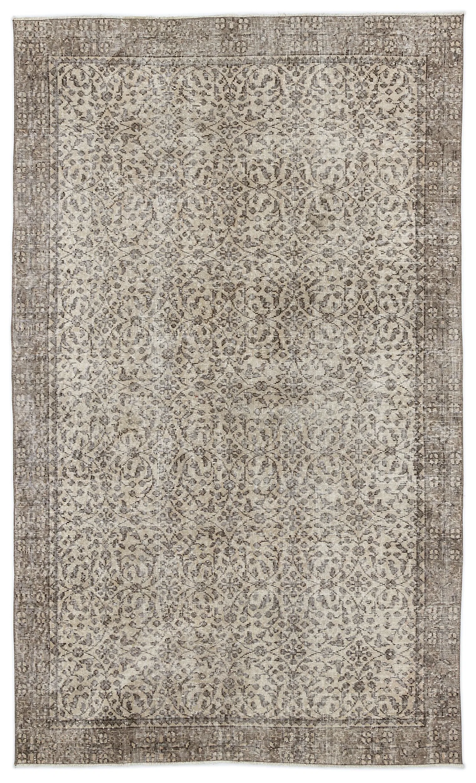 Retro Design Naturel Over Dyed Vintage Rug 4'11'' x 8'3'' ft 151 x 252 cm
