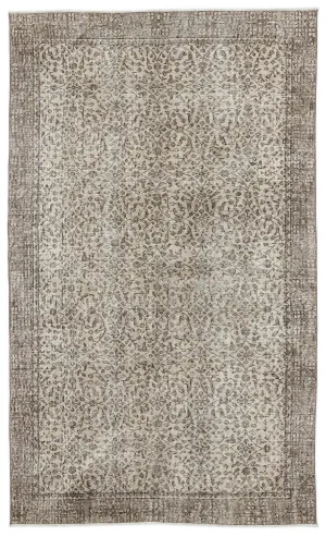 Retro Design Naturel Over Dyed Vintage Rug 4'11'' x 8'3'' ft 151 x 252 cm