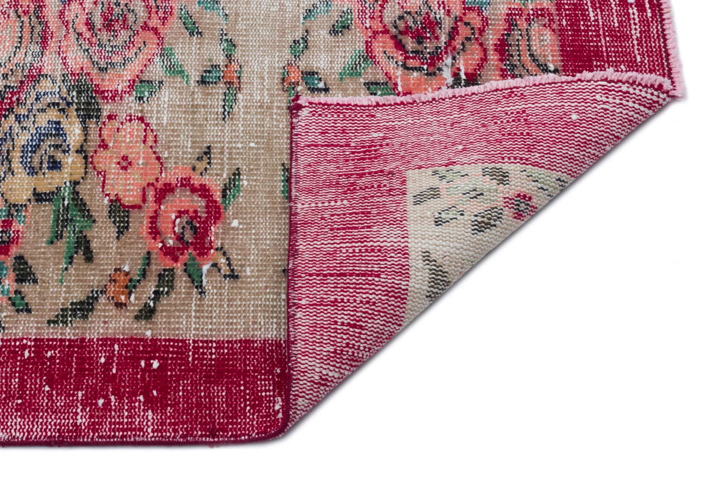 Retro Design Naturel Over Dyed Vintage Rug 5'1'' x 8'6'' ft 154 x 260 cm