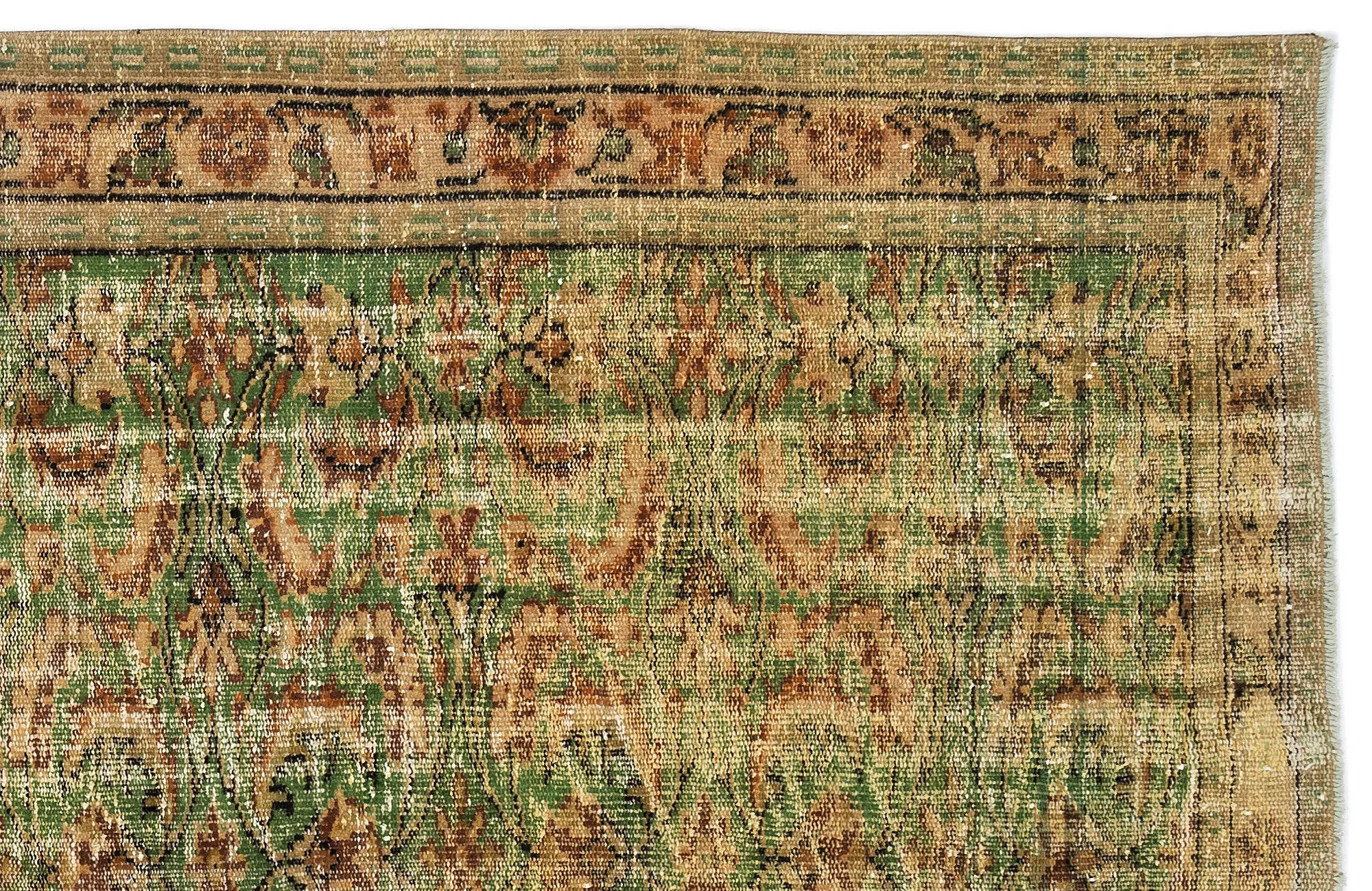 Retro Design Naturel Over Dyed Vintage Rug 5'10'' x 9'7'' ft 178 x 291 cm