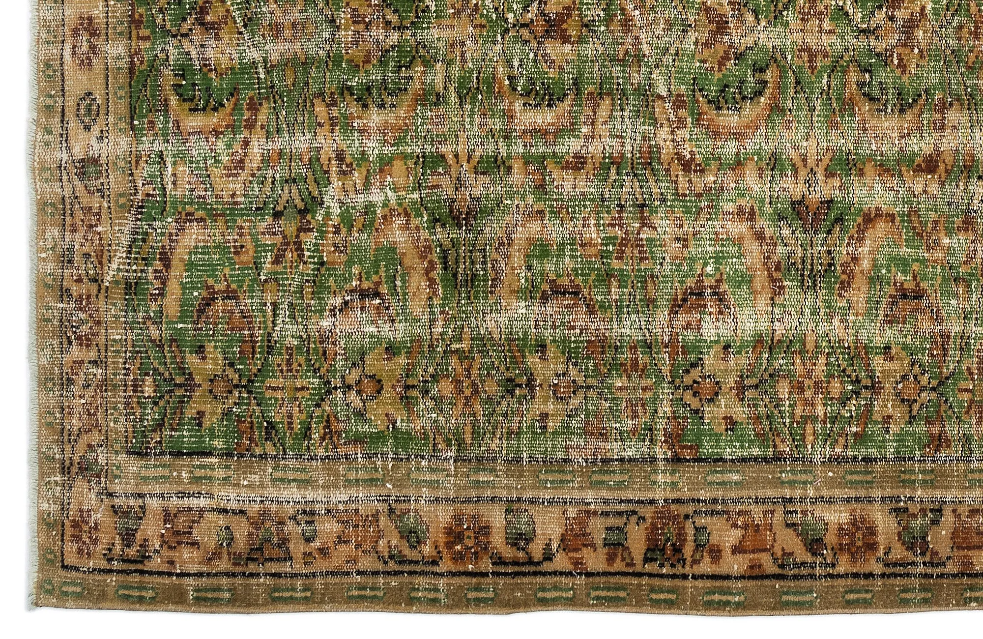 Retro Design Naturel Over Dyed Vintage Rug 5'10'' x 9'7'' ft 178 x 291 cm