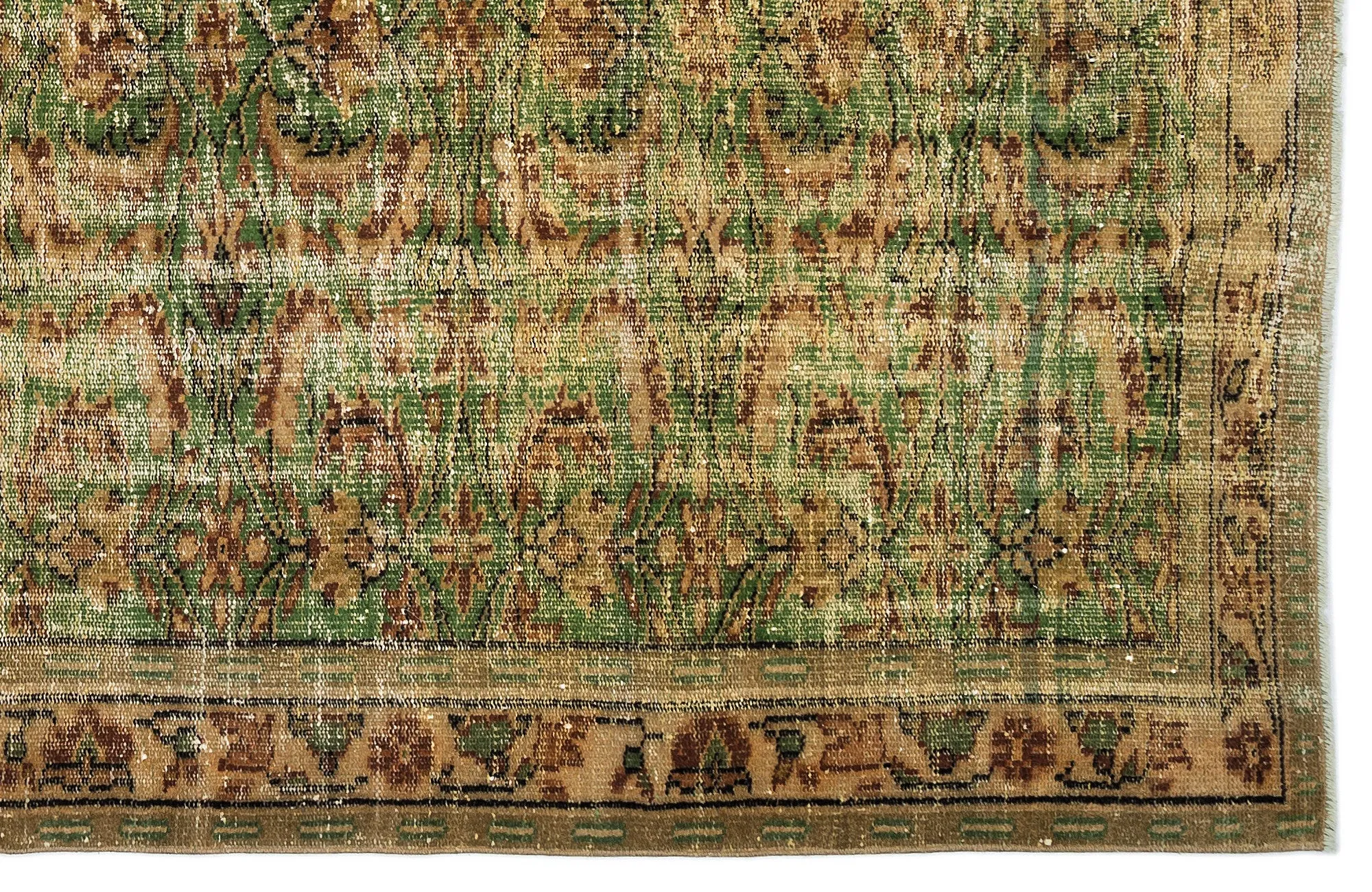 Retro Design Naturel Over Dyed Vintage Rug 5'10'' x 9'7'' ft 178 x 291 cm