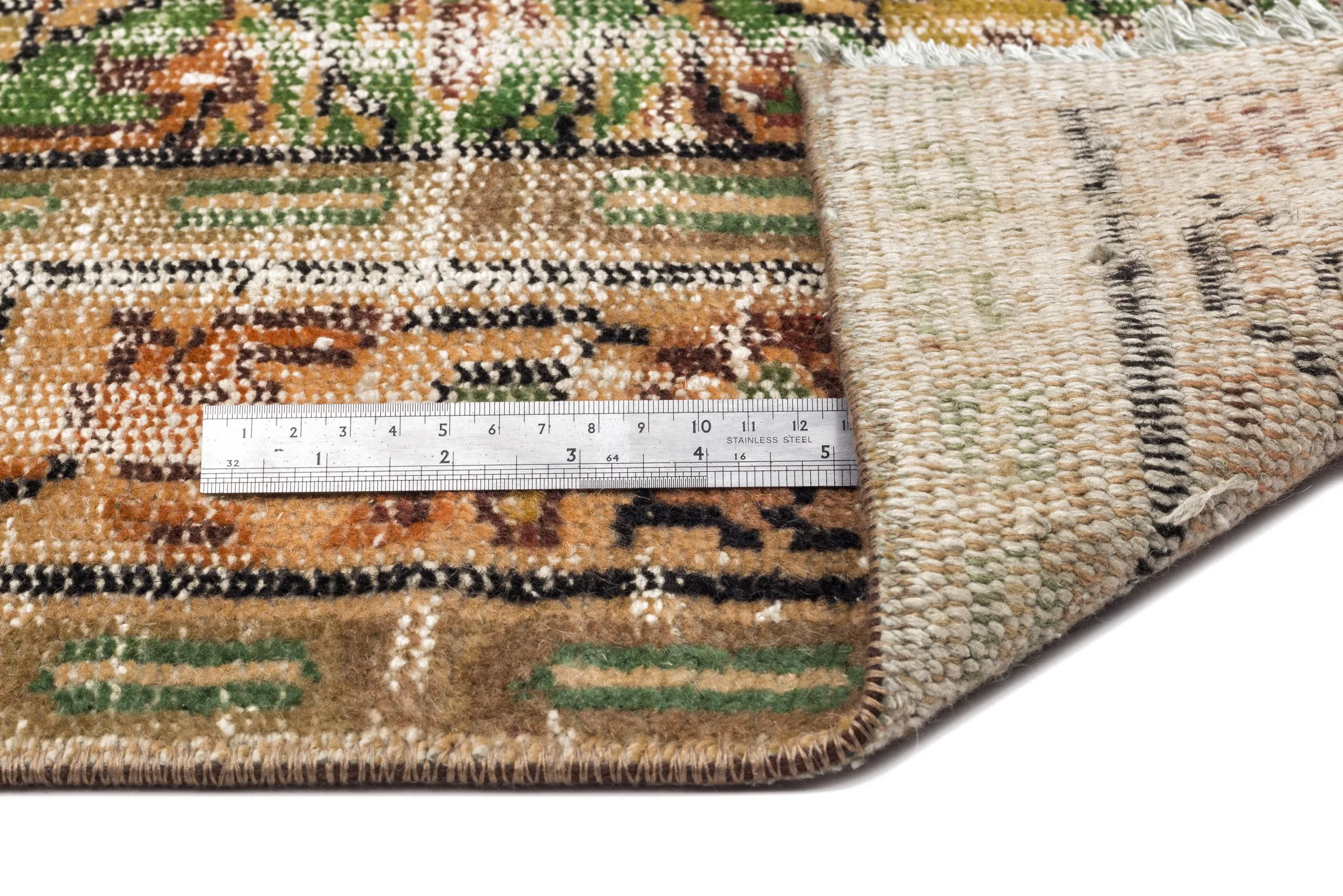 Retro Design Naturel Over Dyed Vintage Rug 5'10'' x 9'7'' ft 178 x 291 cm