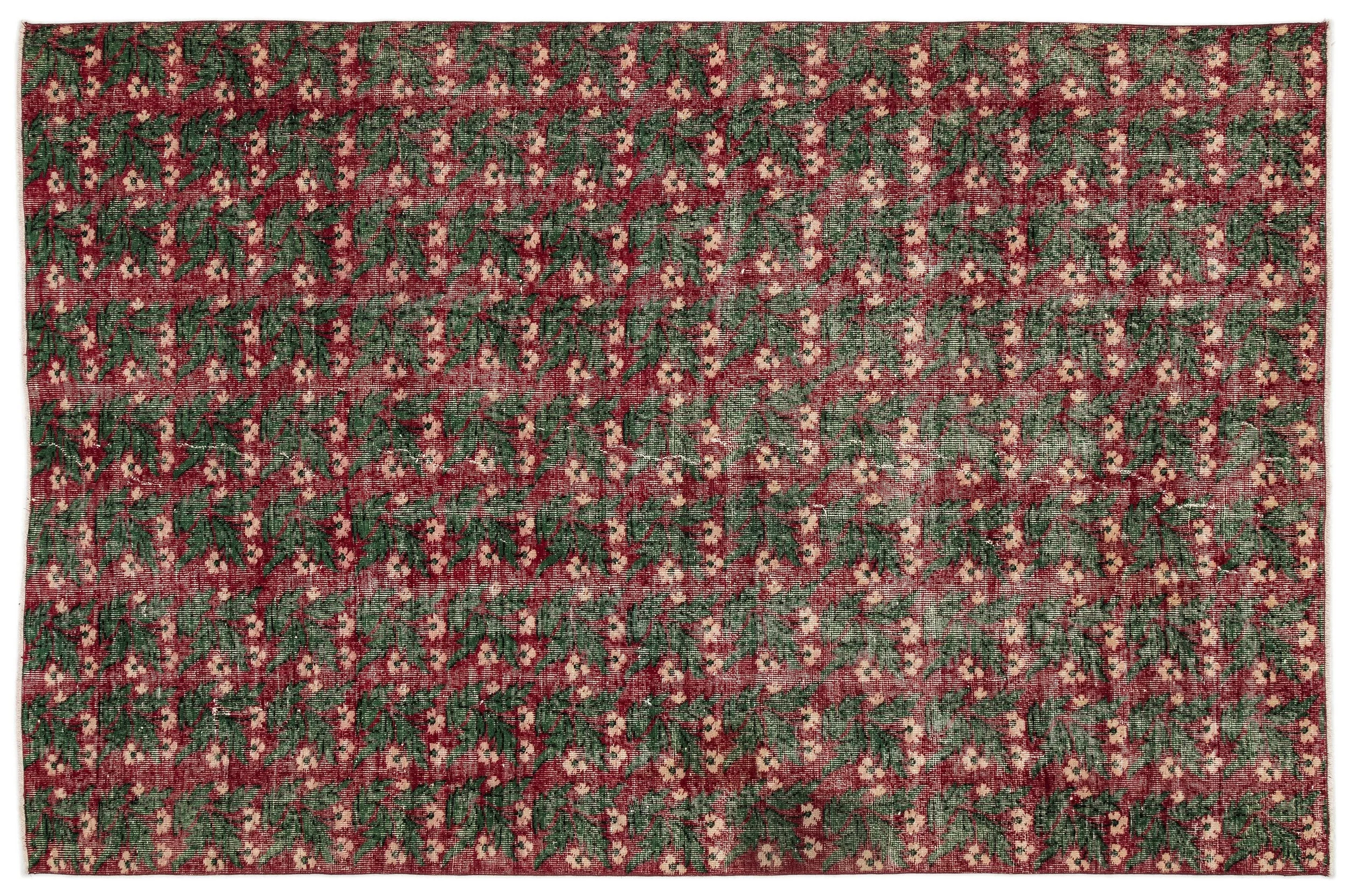 Retro Design Naturel Over Dyed Vintage Rug 5'11'' x 9'2'' ft 181 x 280 cm