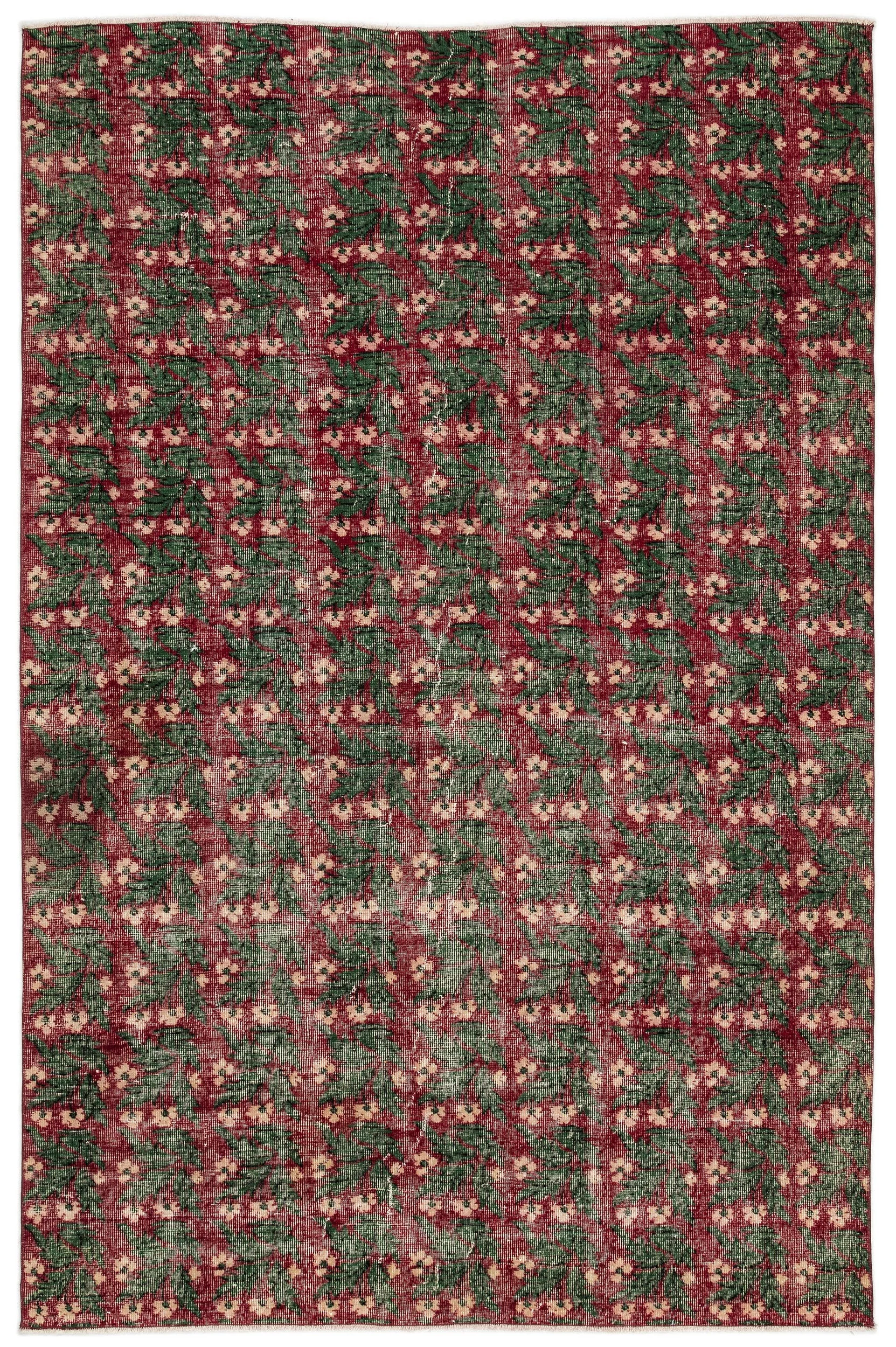 Retro Design Naturel Over Dyed Vintage Rug 5'11'' x 9'2'' ft 181 x 280 cm