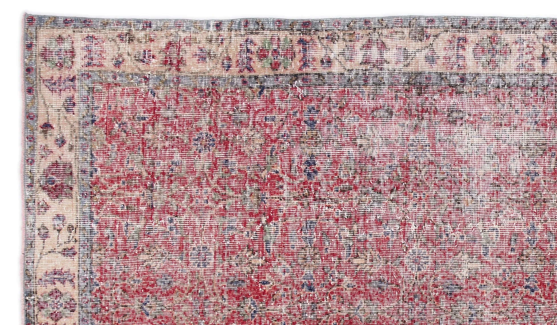 Retro Design Naturel Over Dyed Vintage Rug 5'3'' x 9'1'' ft 161 x 276 cm