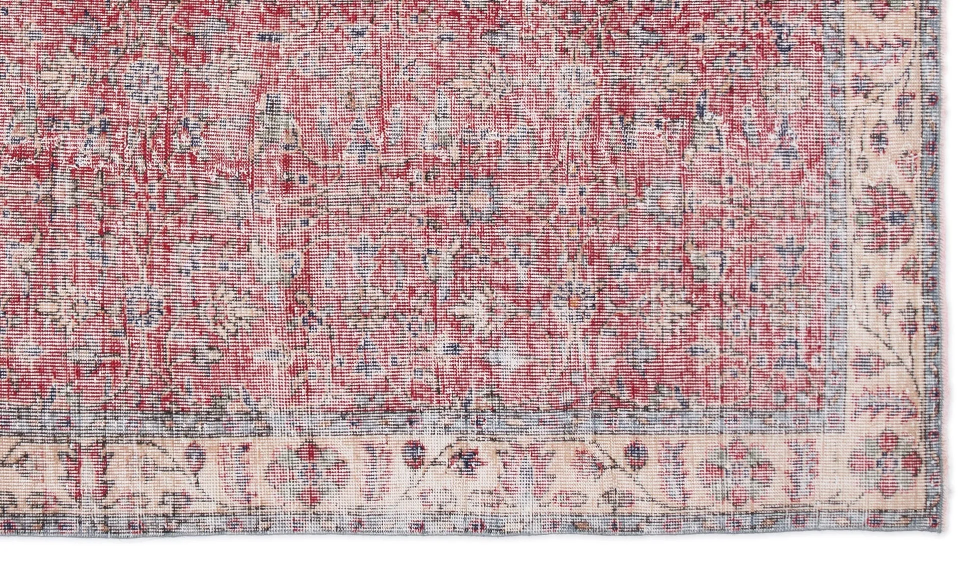 Retro Design Naturel Over Dyed Vintage Rug 5'3'' x 9'1'' ft 161 x 276 cm