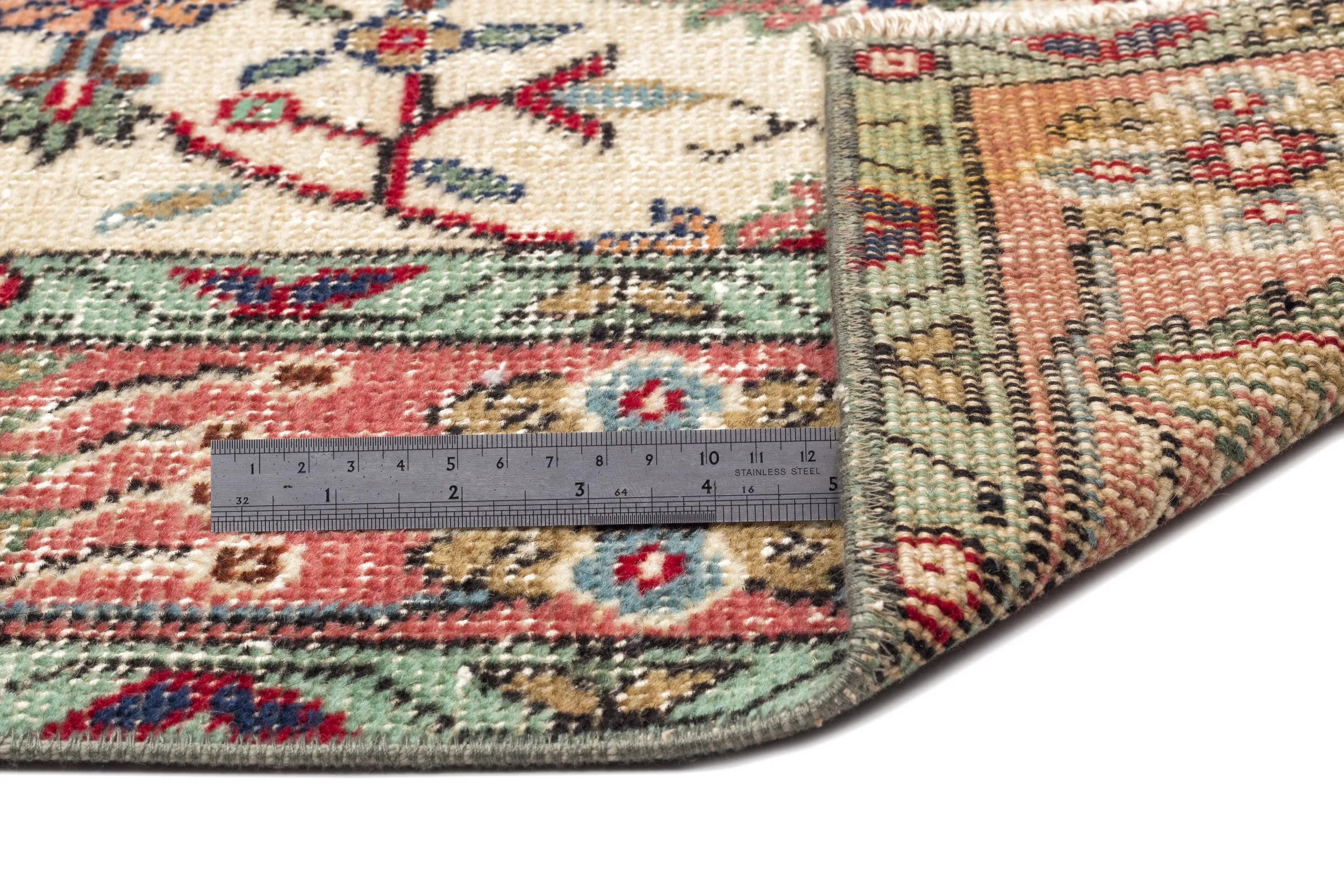 Retro Design Naturel Over Dyed Vintage Rug 5'4'' x 9'3'' ft 162 x 283 cm