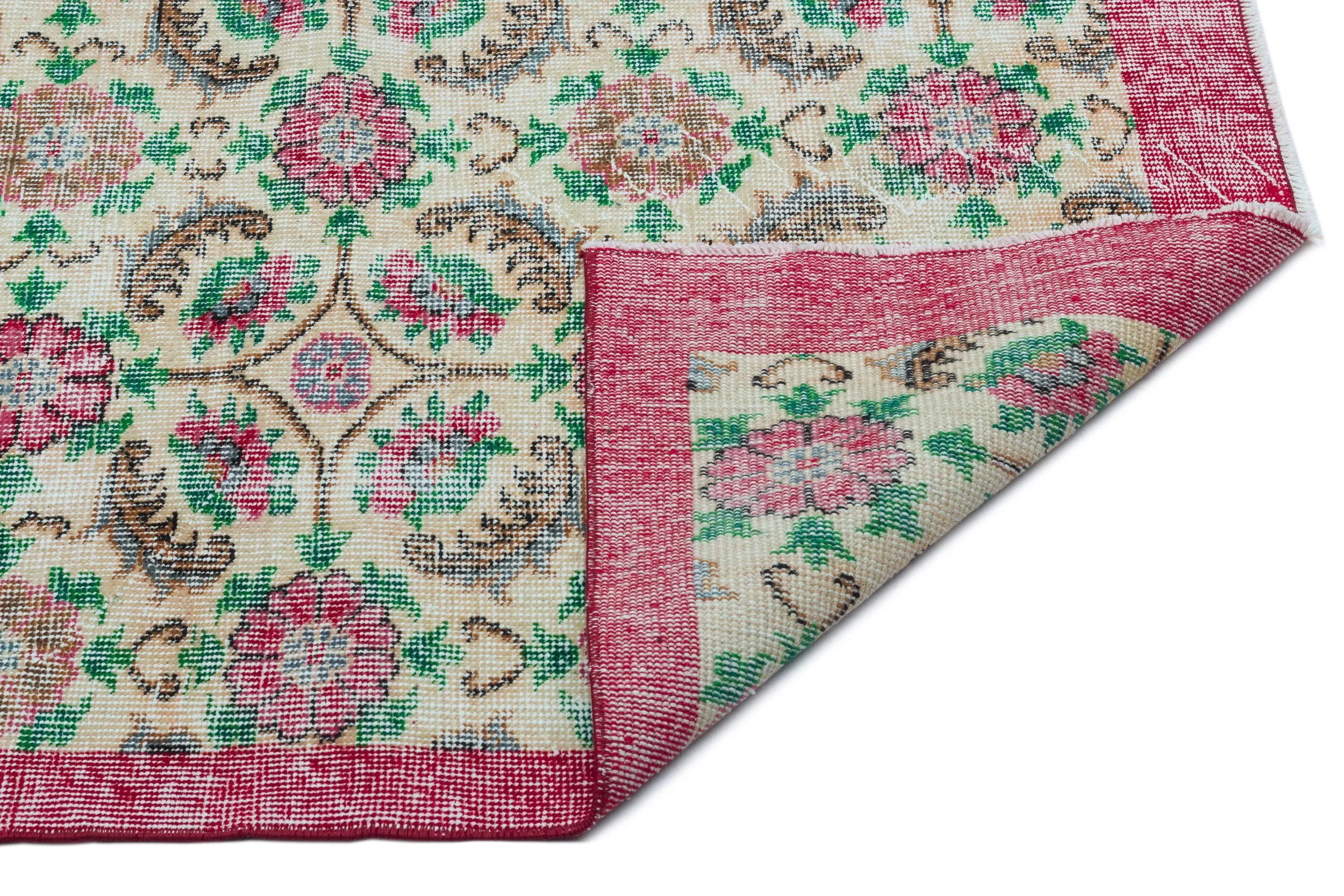 Retro Design Naturel Over Dyed Vintage Rug 5'6'' x 8'11'' ft 168 x 273 cm