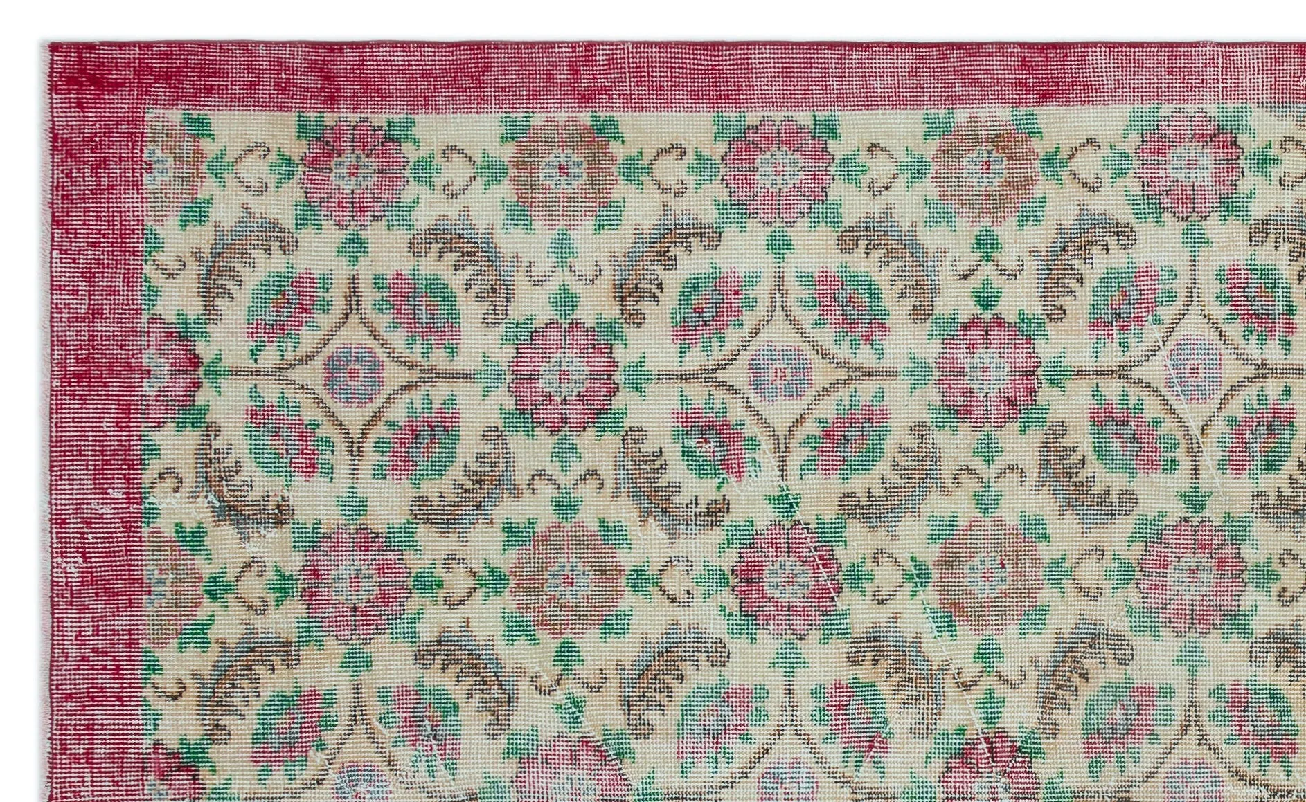 Retro Design Naturel Over Dyed Vintage Rug 5'6'' x 8'11'' ft 168 x 273 cm