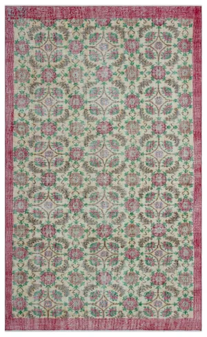 Retro Design Naturel Over Dyed Vintage Rug 5'6'' x 8'11'' ft 168 x 273 cm