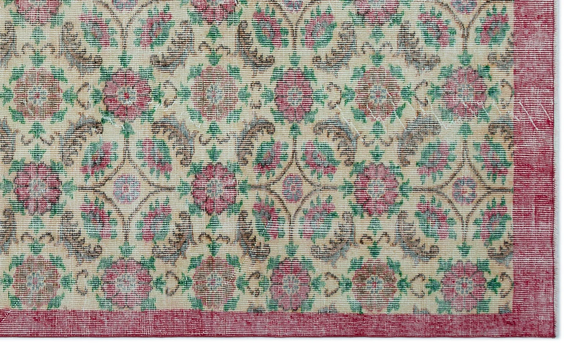 Retro Design Naturel Over Dyed Vintage Rug 5'6'' x 8'11'' ft 168 x 273 cm