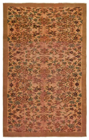 Retro Design Naturel Over Dyed Vintage Rug 5'6'' x 8'3'' ft 168 x 252 cm