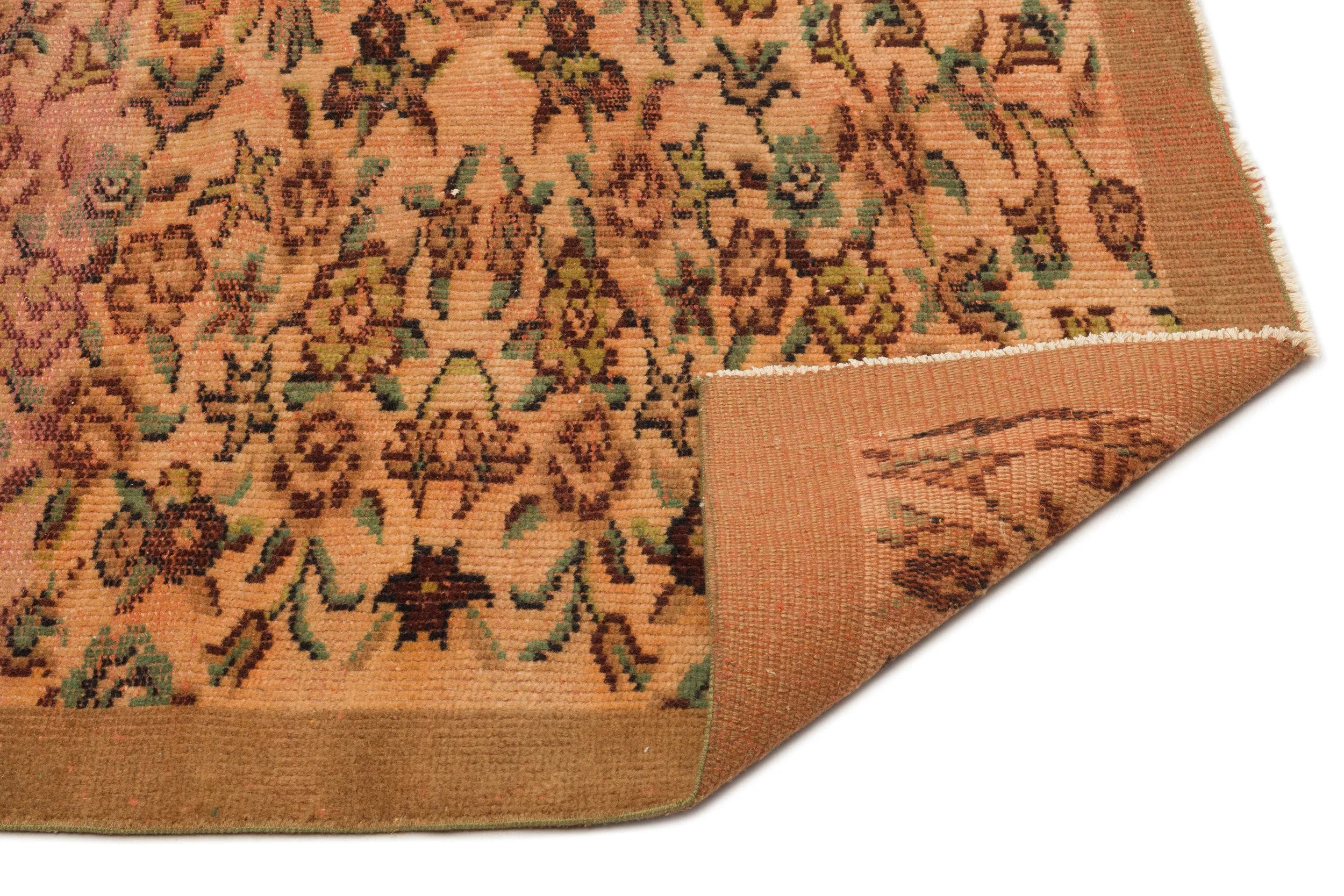 Retro Design Naturel Over Dyed Vintage Rug 5'6'' x 8'3'' ft 168 x 252 cm