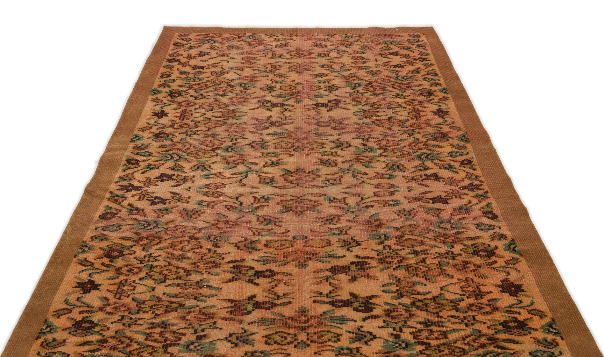 Retro Design Naturel Over Dyed Vintage Rug 5'6'' x 8'3'' ft 168 x 252 cm