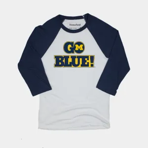 Retro "Go Blue" Baseball Tee