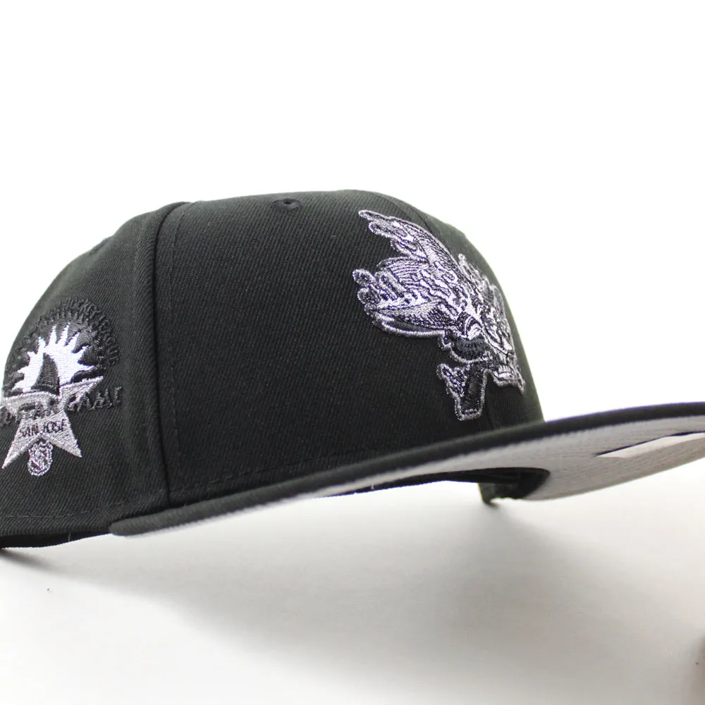 Retro San Jose Sharks All Star Patch New Era 59Fifty Fitted Hat (Black Gray Under Brim)