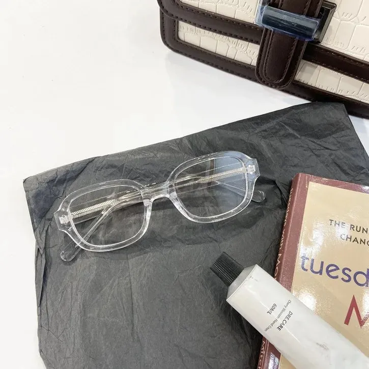 Retro Square & Oval Frame Anti-Blue Light Glasses