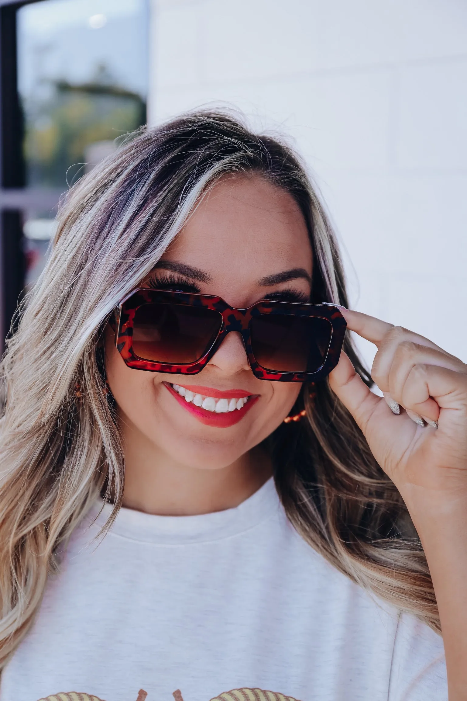 Retro Square Fashion Sunglasses - Tortoise