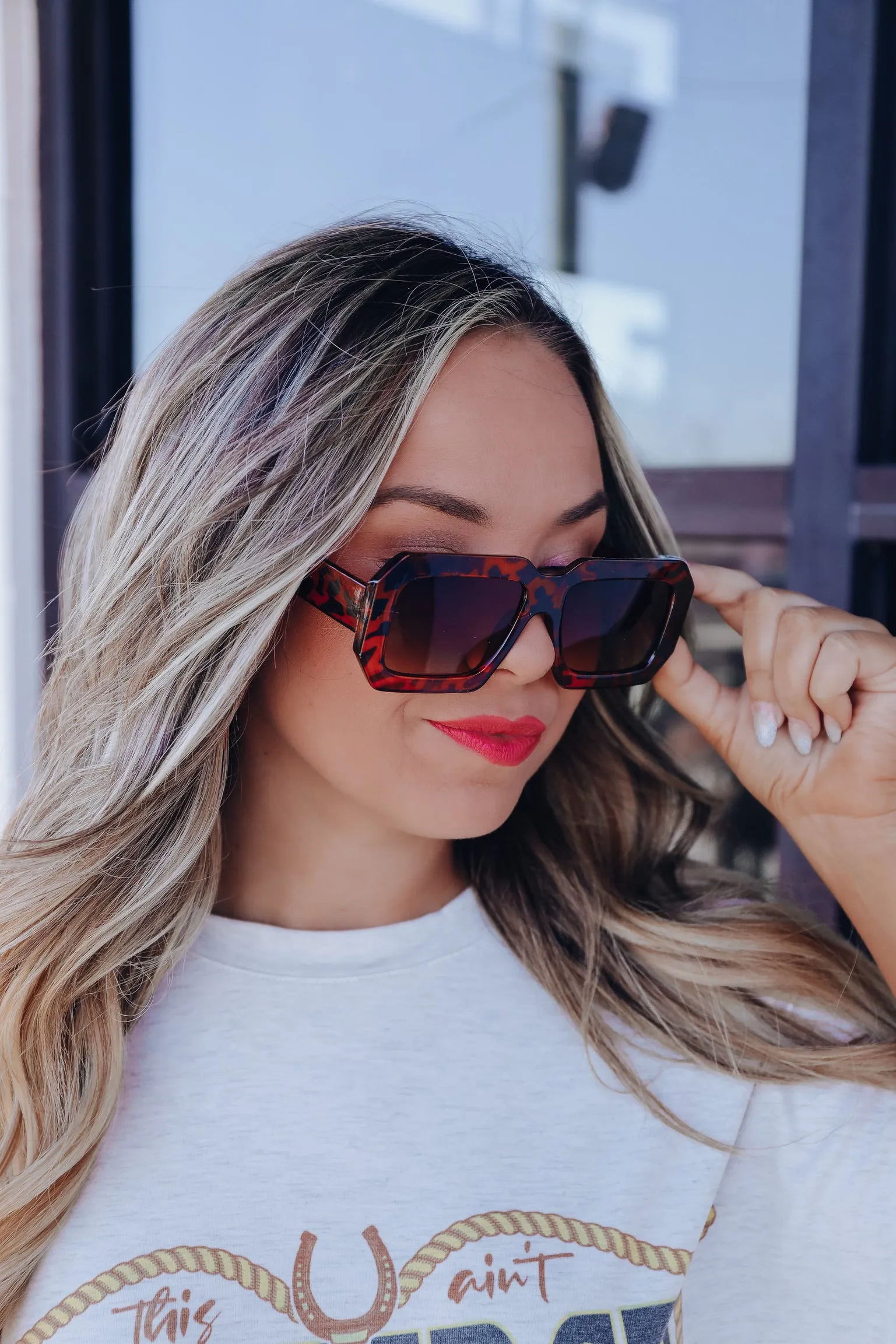 Retro Square Fashion Sunglasses - Tortoise