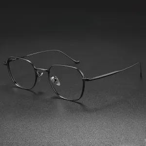 Retro Titanium Square Glasses Frame 316