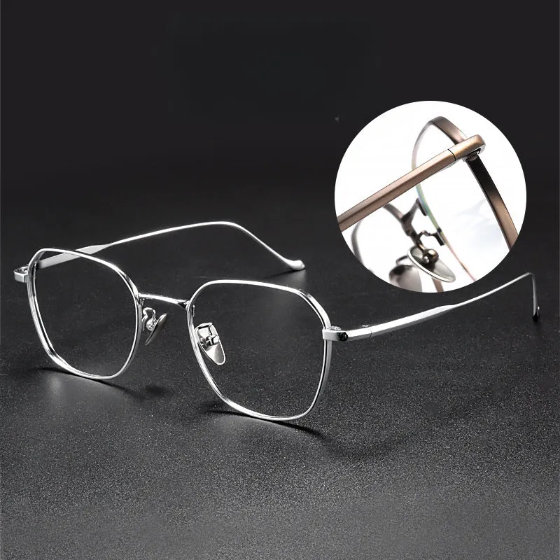 Retro Titanium Square Glasses Frame 316