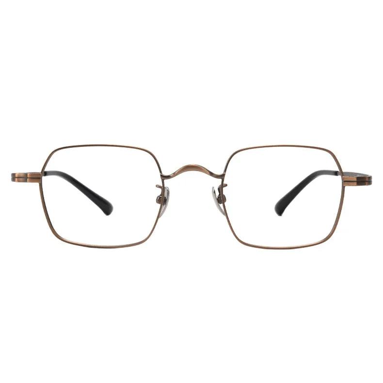 Retro Titanium Square Glasses Frame 6801