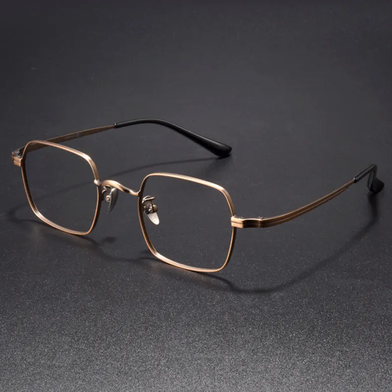 Retro Titanium Square Glasses Frame 6801