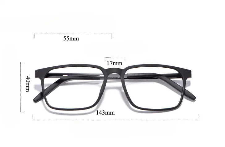 Retro Titanium Square Glasses Frame 8878