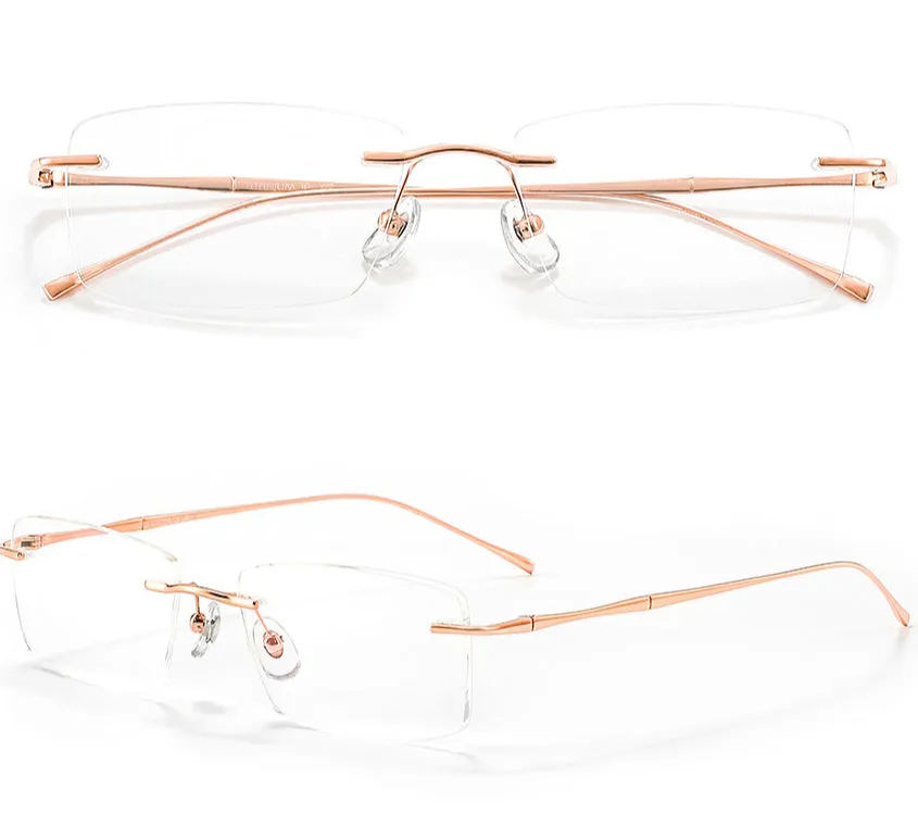 Retro Titanium Square Glasses Frame 8911wk-632