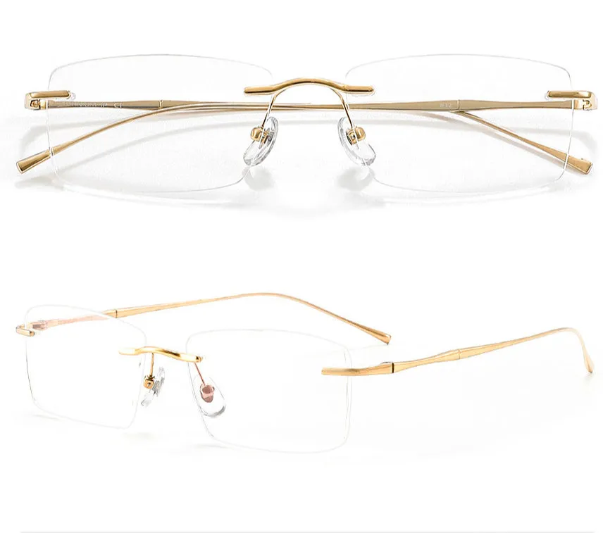Retro Titanium Square Glasses Frame 8911wk-632