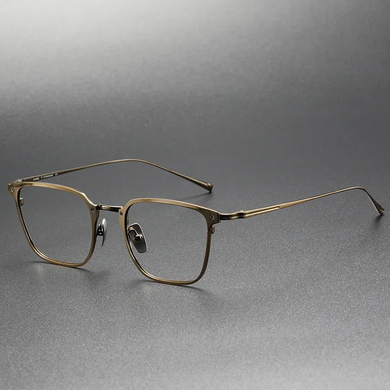 Retro Titanium Square Glasses Frame KJ-40A