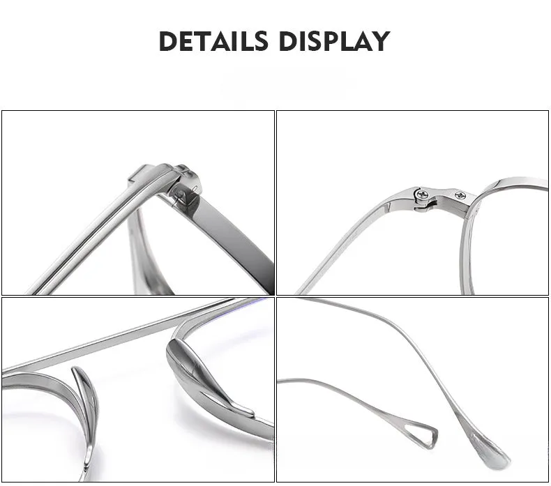 Retro Titanium Square Glasses Frame KMN9501