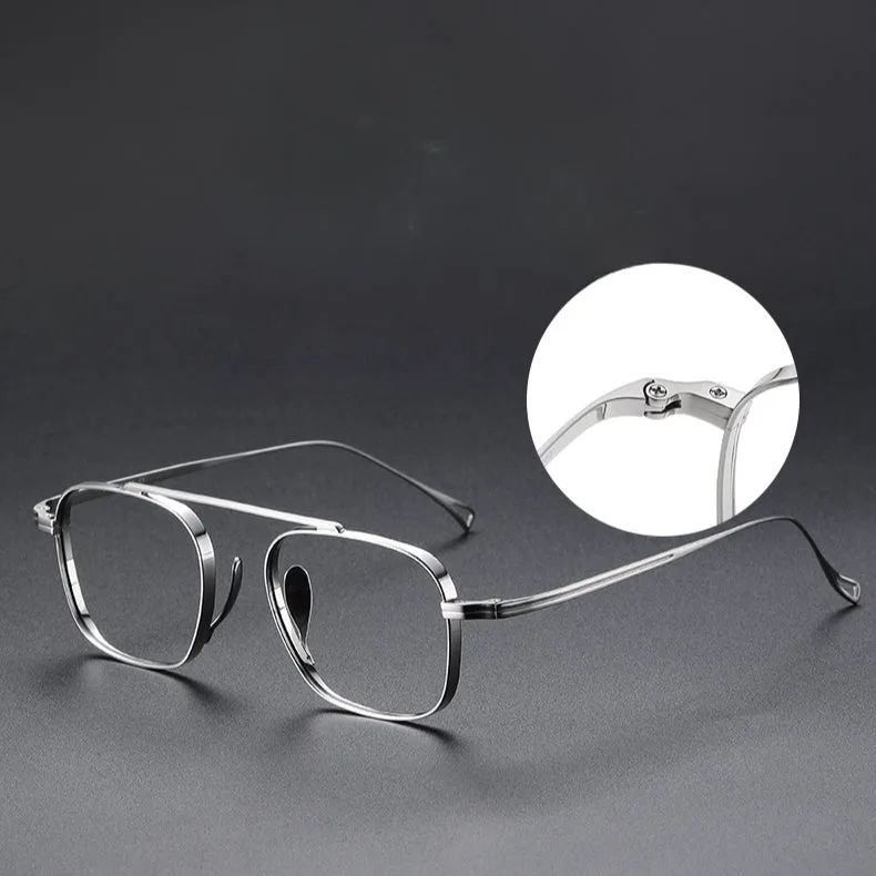 Retro Titanium Square Glasses Frame KMN9501