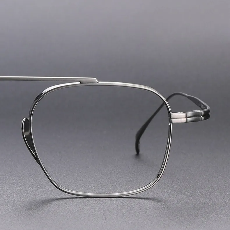 Retro Titanium Square Glasses Frame KMN9501