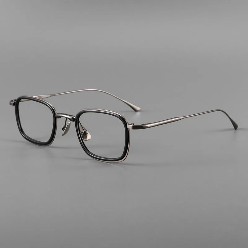Retro Titanium Square Glasses Frame ST 19052
