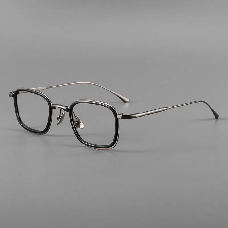 Retro Titanium Square Glasses Frame ST 19052