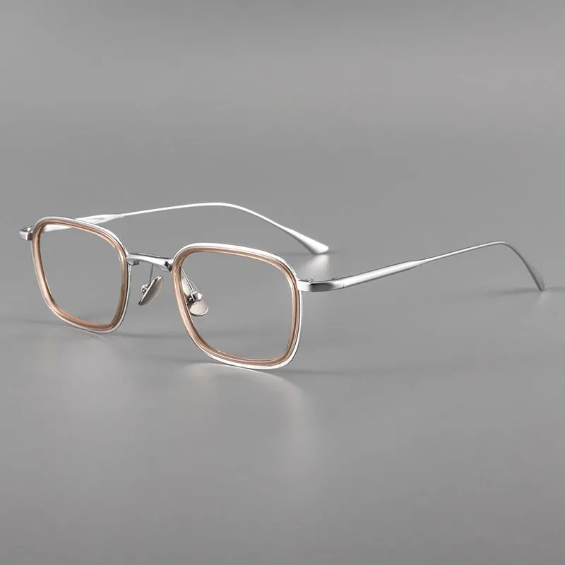 Retro Titanium Square Glasses Frame ST 19052