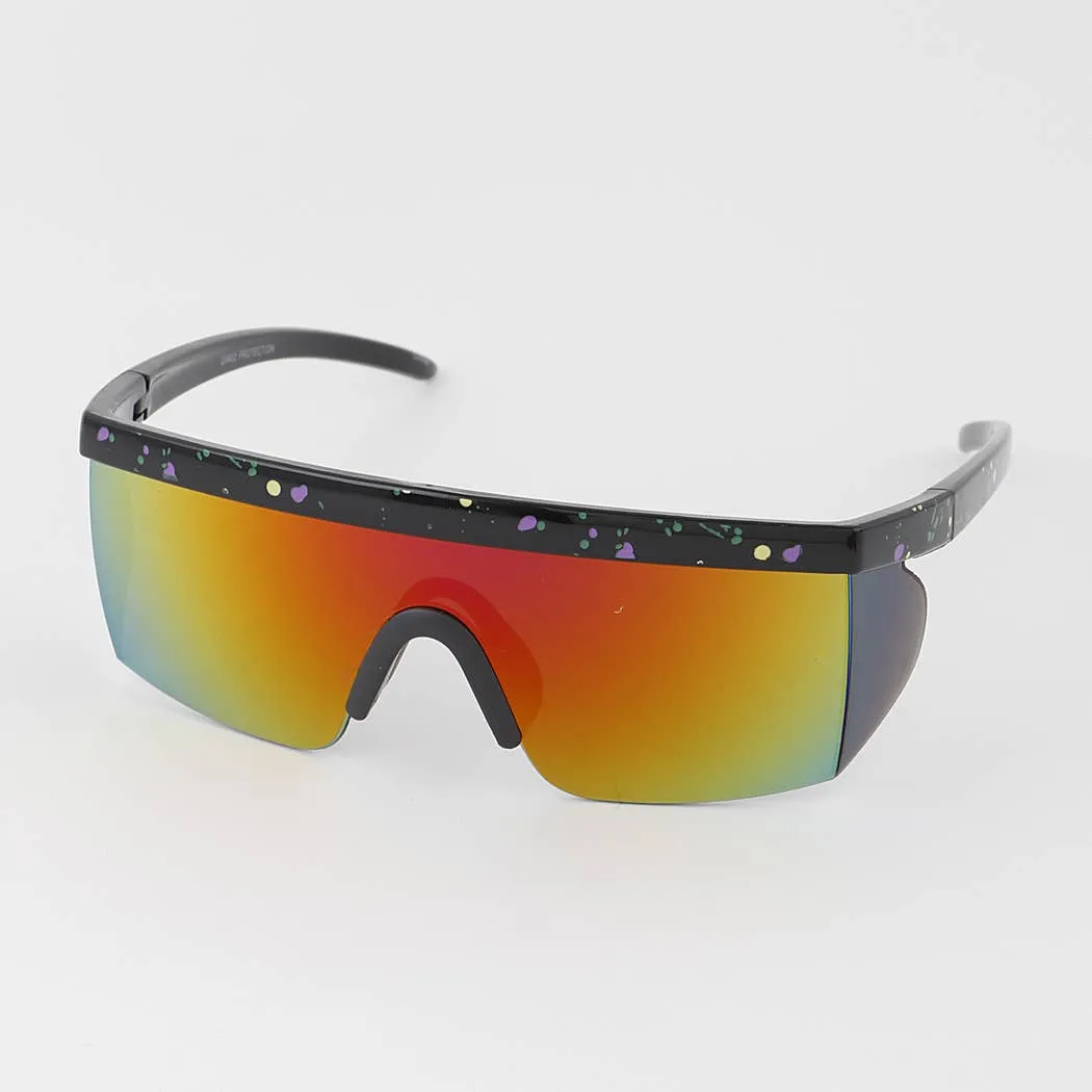 Retro Visor Shield Sunglasses