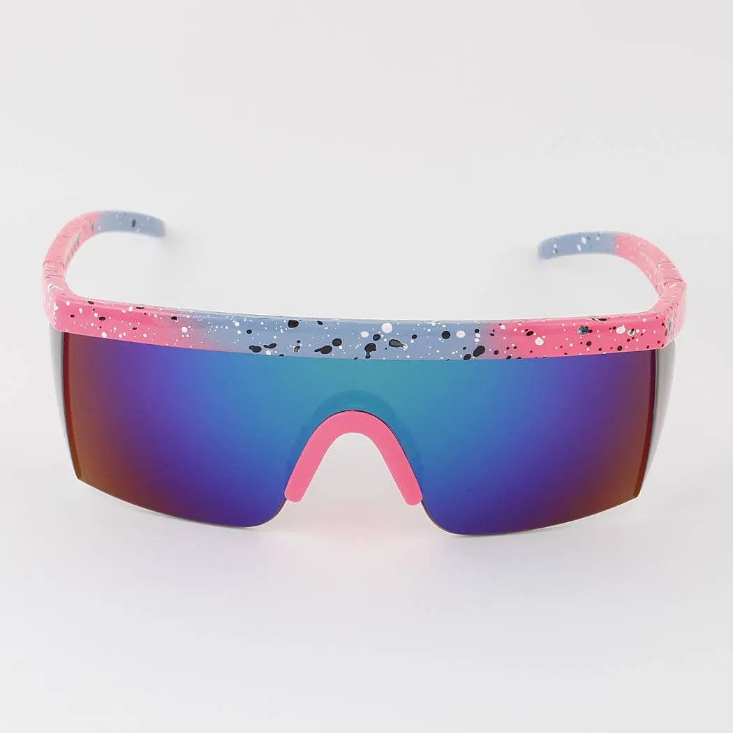 Retro Visor Shield Sunglasses