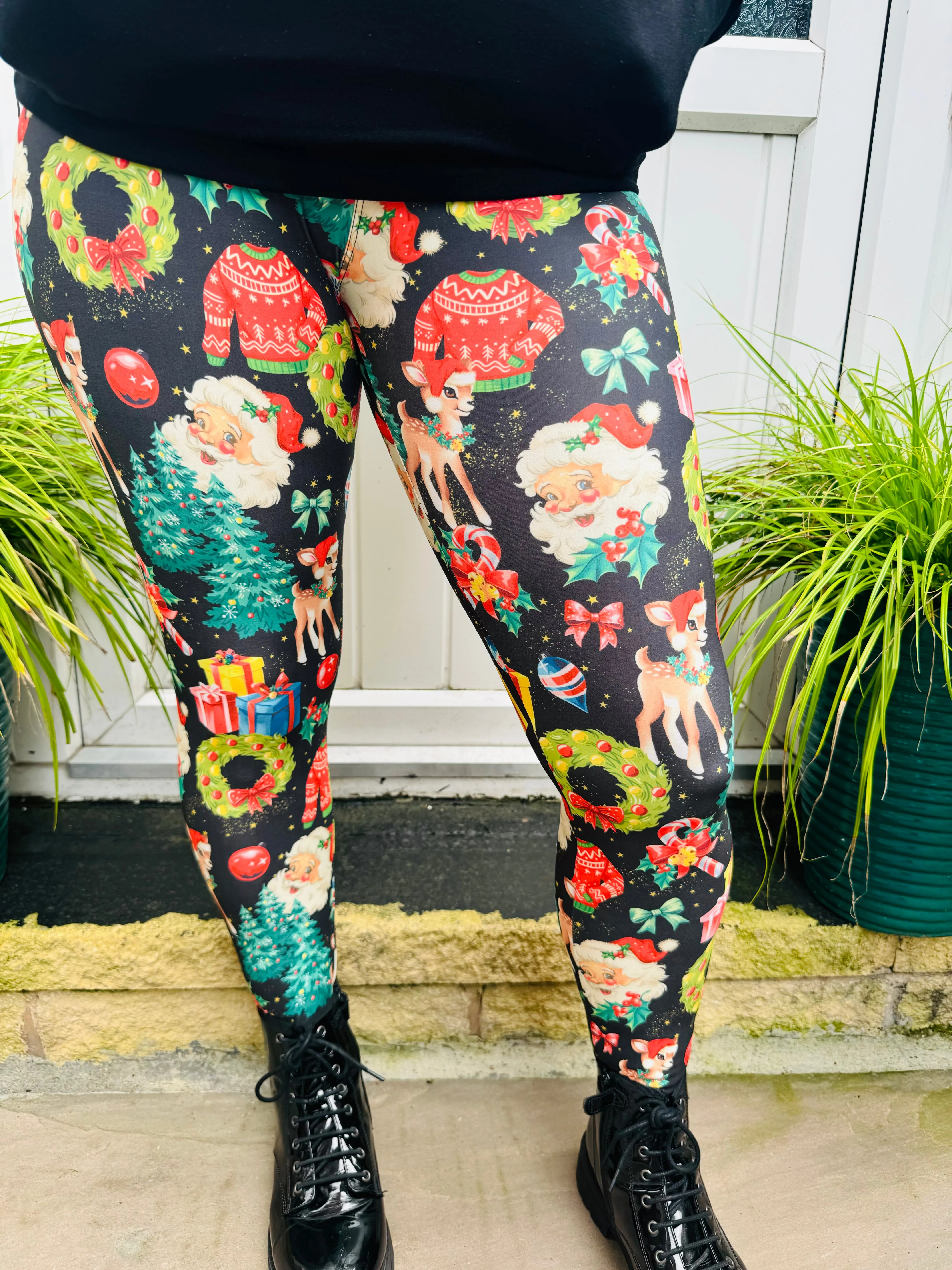 Retro Yule CASUAL Leggings