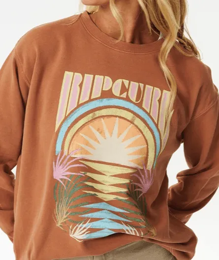 Rip Curl Glow Relaxed Crew Light Brown
