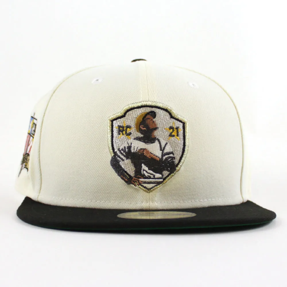 Roberto Clemente Pittsburgh Pirates 59Fifty New Era Fitted Hat (Chrome White Black Green Under Brim)