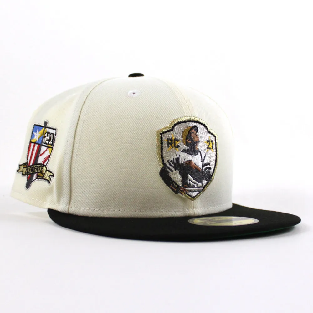 Roberto Clemente Pittsburgh Pirates 59Fifty New Era Fitted Hat (Chrome White Black Green Under Brim)