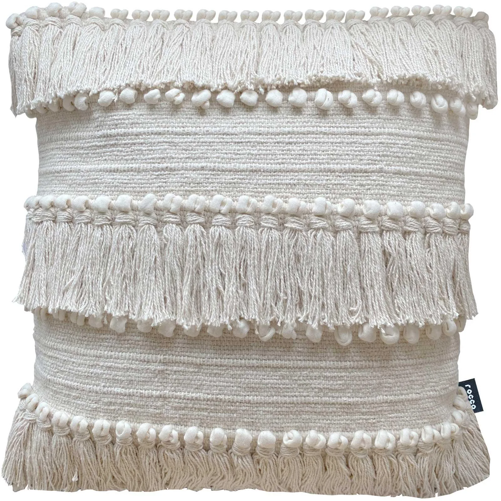 Rocco Hanoi Tasselled Cushion Cover - Cream