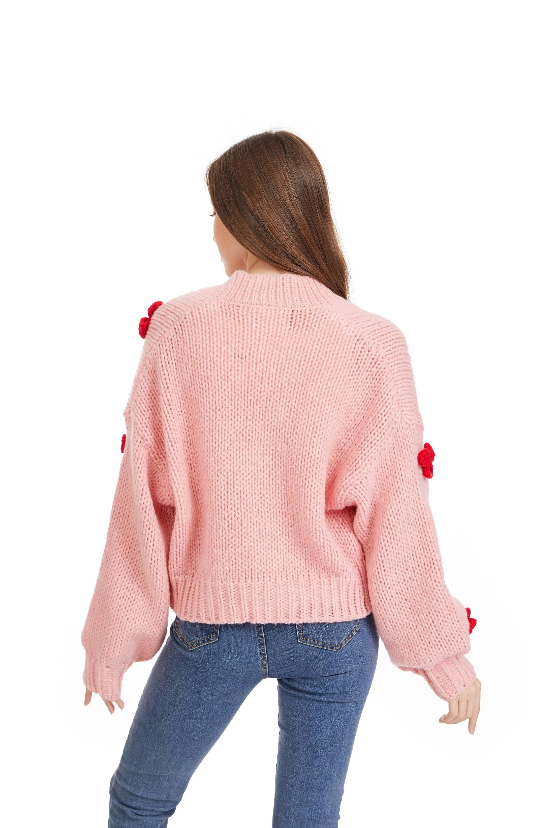 Roffe 3D Bow Knit Cardigan